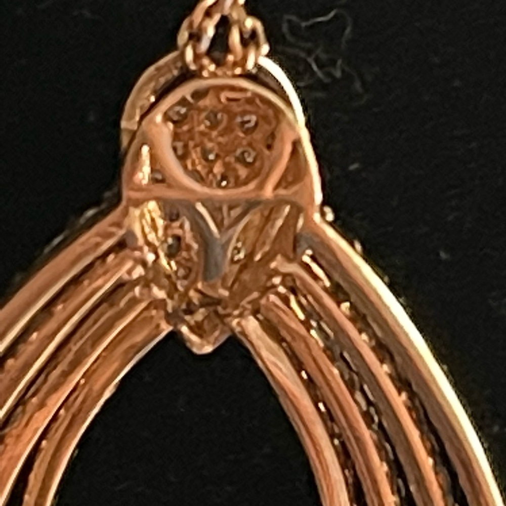 14KT ROSE GOLD DIAMOND PENDANT  NECKLACE - Picture 7 of 10